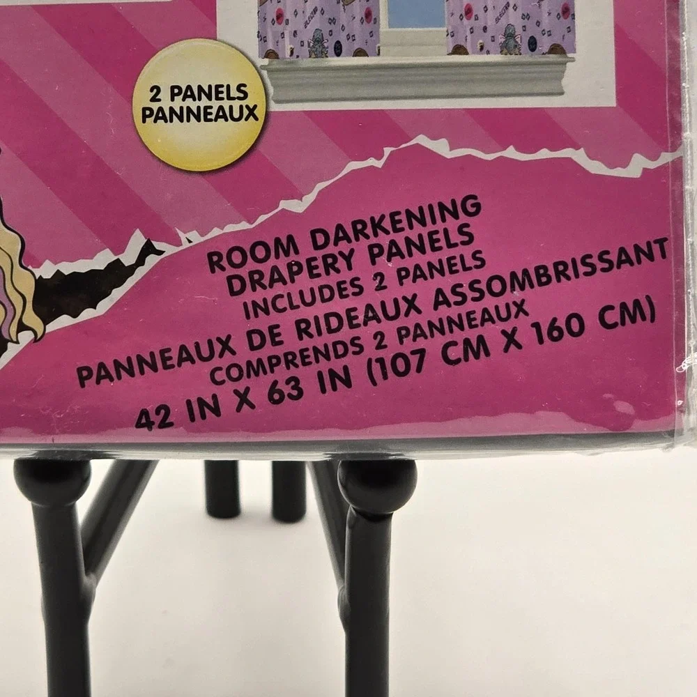 LOL Surprise‎ Room Darkening Window Panels 2 Purple 42x63 Kids Franco Curtains